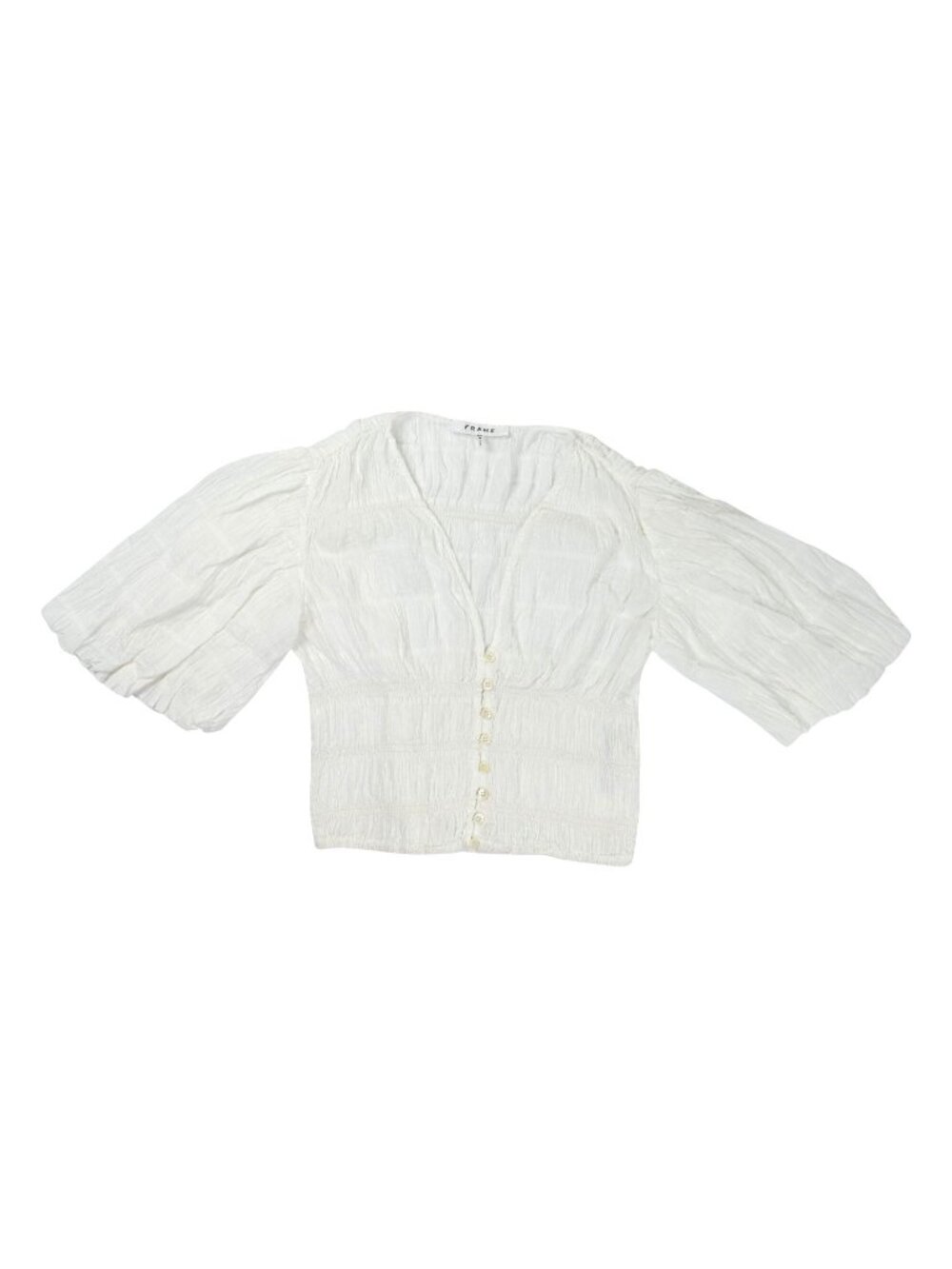 Frame Julianne Crop Top in White